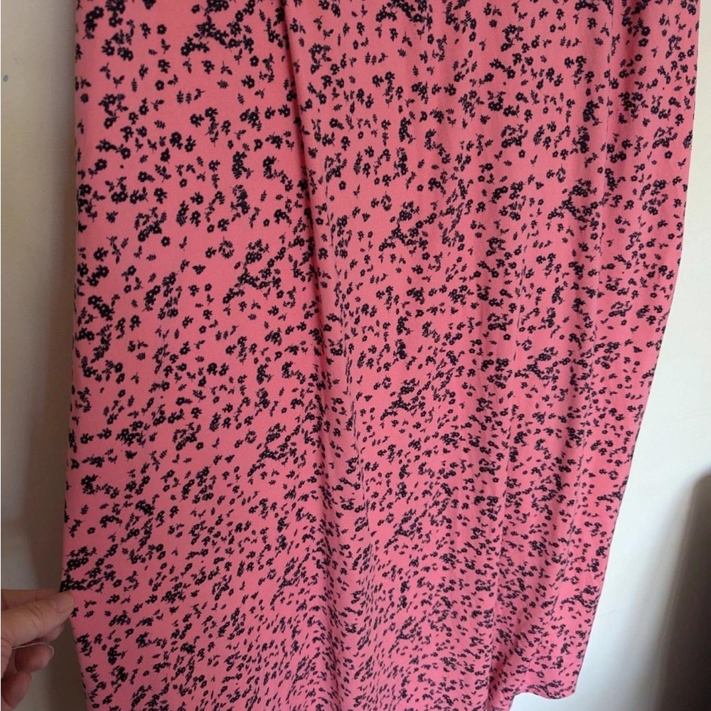 Simply Be Pink and Black Floral Maxi Skirt